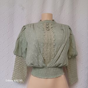 RIO women L Elegant Green Women's Top